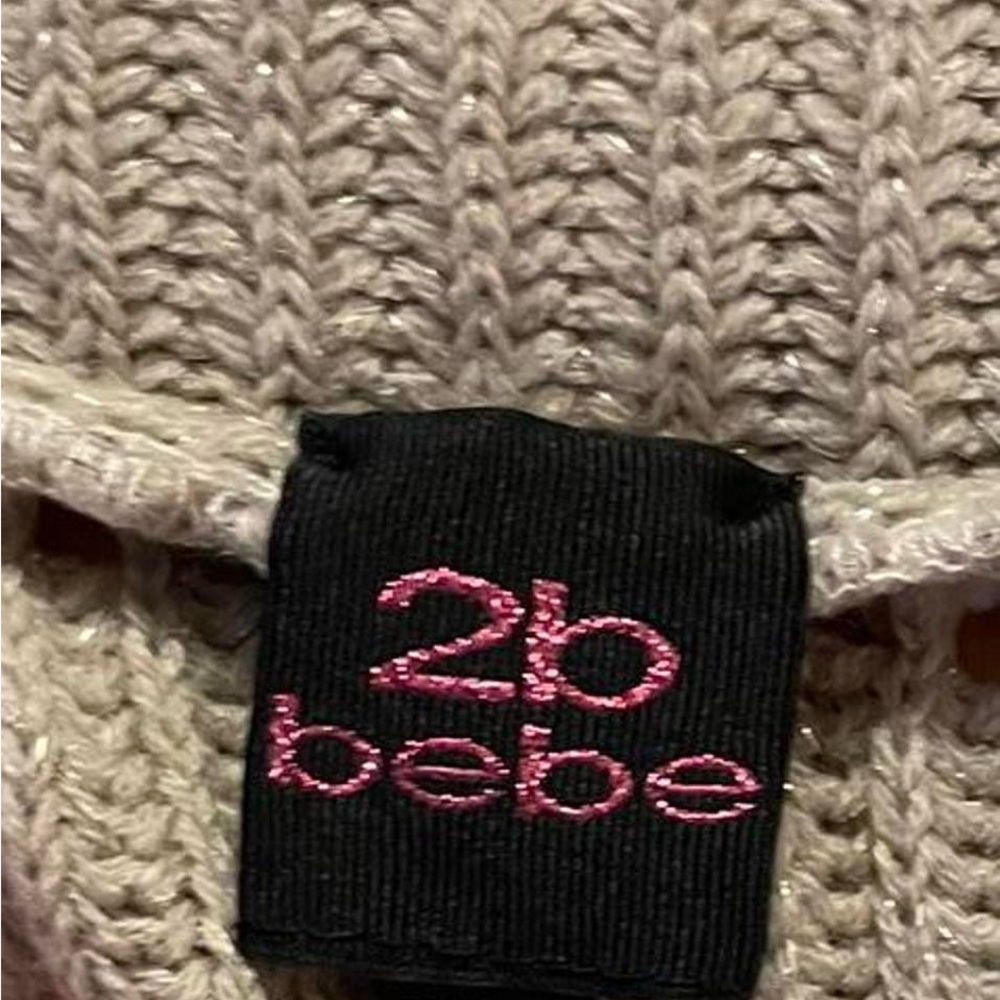 bebe Open-Front Belted Knit Cardigan - Light Beige - Picture 2 of 10